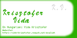 krisztofer vida business card